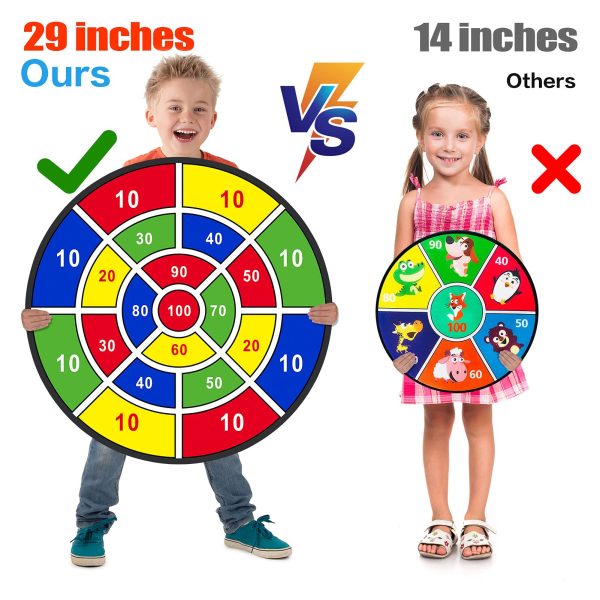 100 Scores + Outer Space 29" Dart Board, Kid's Dart Board with Sticky Ball - Image 2
