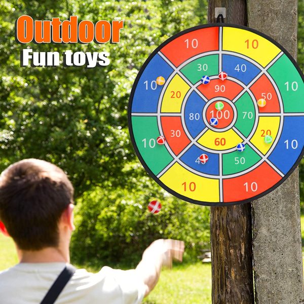 100 Scores + Outer Space 29" Dart Board, Kid's Dart Board with Sticky Ball - Image 5