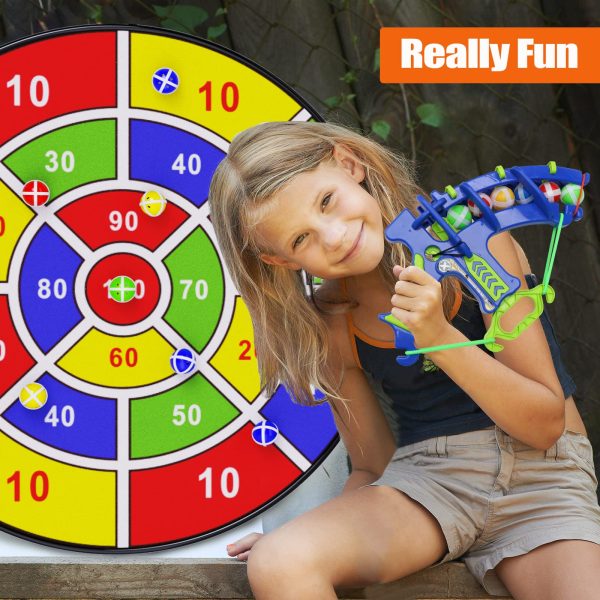 100 Scores +Outer Space + Bow 29" Dart Board, Kid's Dart Board with Sticky Ball - Image 4