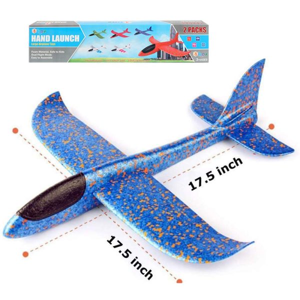 2 Pack Airplane Toys, 17.5" Large Throwing Foam Plane - Image 5