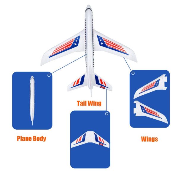 2 Pack Airplane Toys, 20" Large Throwing Foam Plane - Image 5
