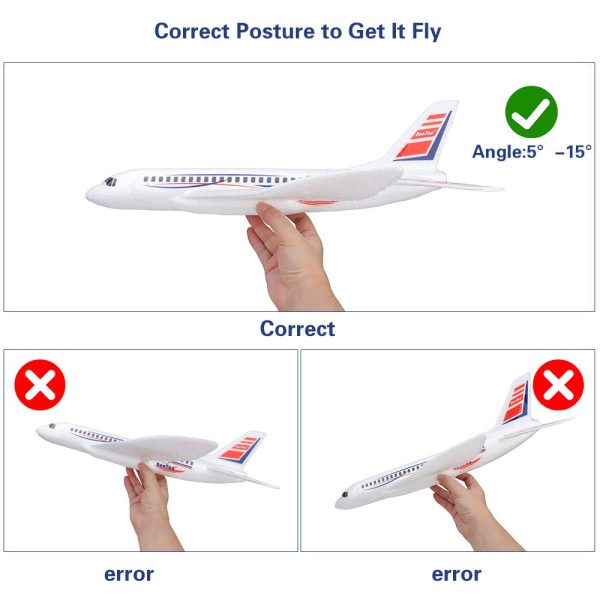 2 Pack Airplane Toys, 20" Large Throwing Foam Plane - Image 7