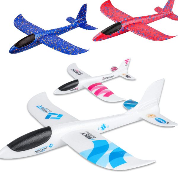 4 Pack Airplane Toys, 17.5" Large Throwing Foam Plane