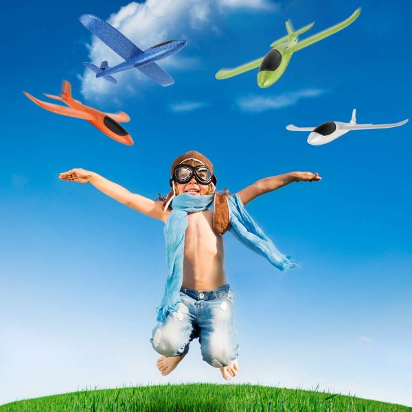 4 Pack Airplane Toys, 17.5" Large Throwing Foam Plane - Image 9