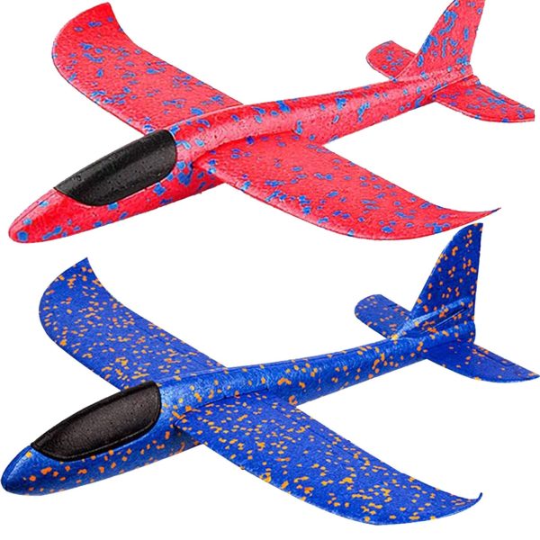 2 Pack Airplane Toys, 17.5" Large Throwing Foam Plane