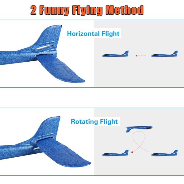 4 Pack Airplane Toys, 17.5" Large Throwing Foam Plane - Image 5