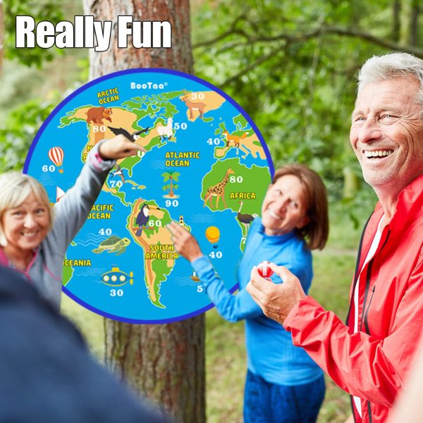 Earth America 29" Dart Board, Kid's Dart Board with Sticky Ball - Image 5