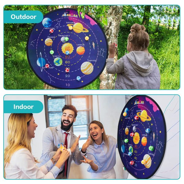 Outer Space 29" Dart Board, Kid's Dart Board with Sticky Ball - Image 3