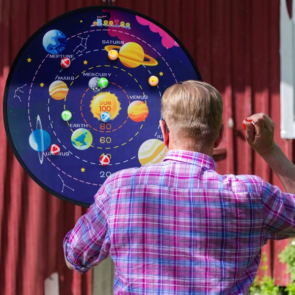 Outer Space 29" Dart Board, Kid's Dart Board with Sticky Ball - Image 5