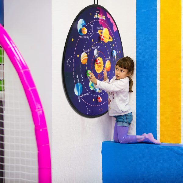 Outer Space 29" Dart Board, Kid's Dart Board with Sticky Ball - Image 7