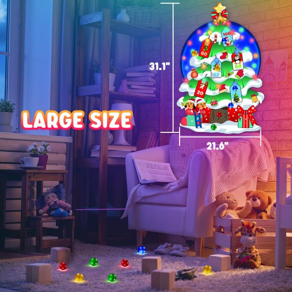31" LED Felt Christmas Tree for Kids, Dart Board for Kids, Christmas Decoration, Kids Toys - Image 7